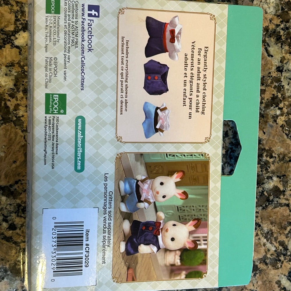 Calico Critters Town Dress Up Clothes( Navy & Light Blue ) For Adult & Child NEW - Picture 4 of 6